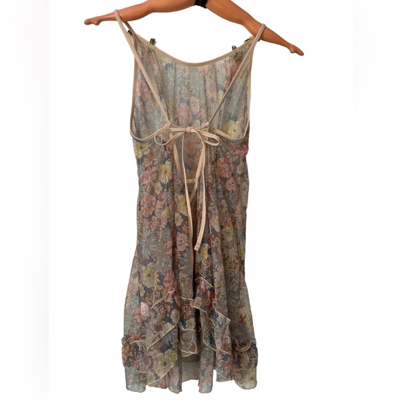 Vintage Inspired 70s Floral Babydoll Nightgown Dress - Picture 7 of 7